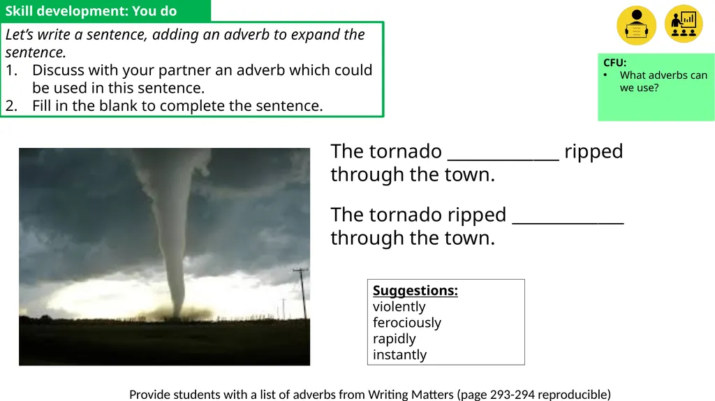 Year: 4 Term: 1 Objective: Expand sentences using - slide 21 of 25