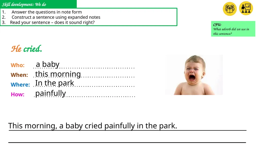 Year: 4 Term: 1 Objective: Expand sentences using - slide 22 of 25