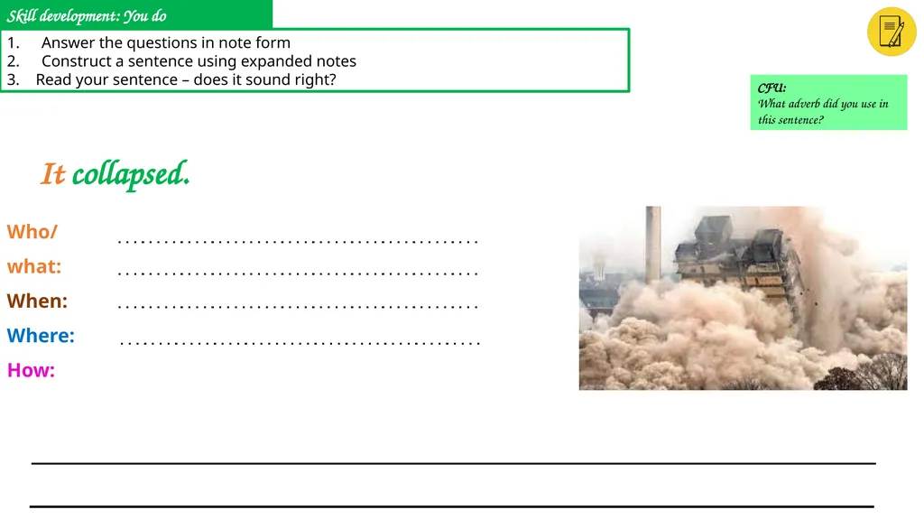 Year: 4 Term: 1 Objective: Expand sentences using - slide 25 of 25