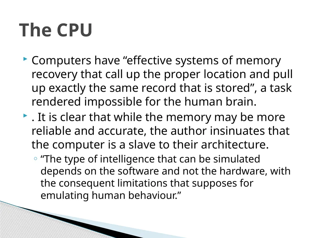 Moravec’s Paradox The Background Information Hans - slide 6 of 13
