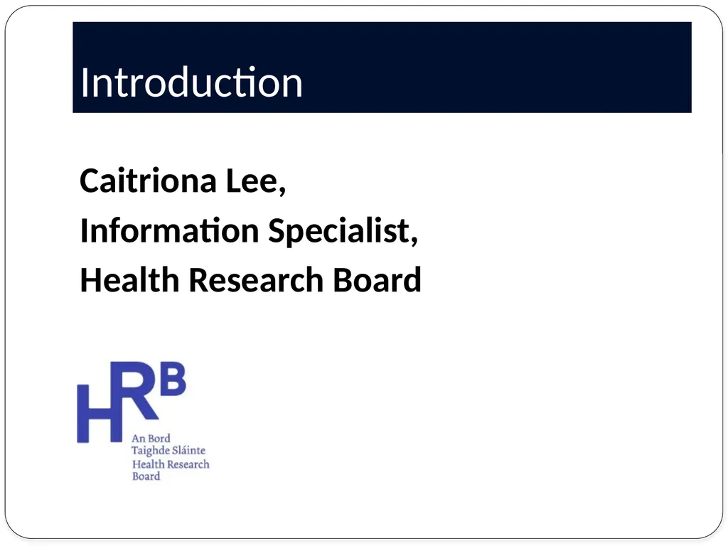 Guidelines for research reporting Finding the - slide 2 of 17