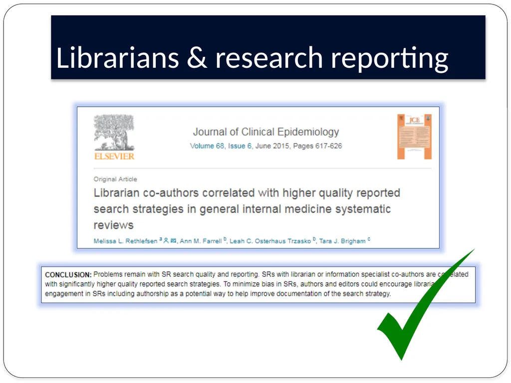 Guidelines for research reporting Finding the - slide 7 of 17