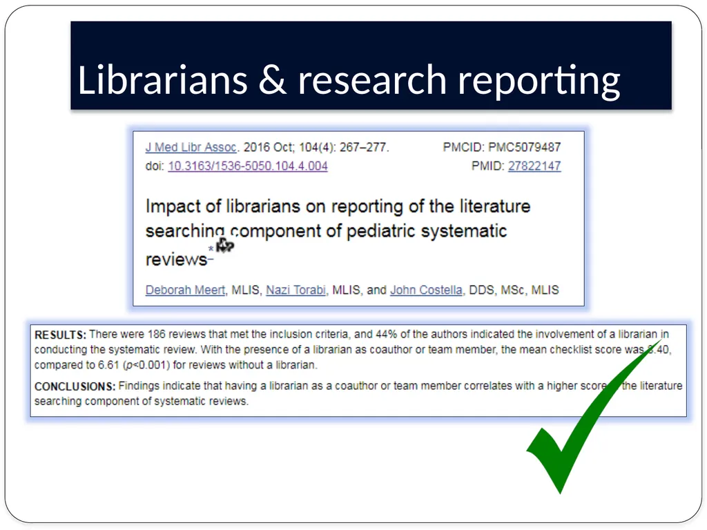 Guidelines for research reporting Finding the - slide 8 of 17