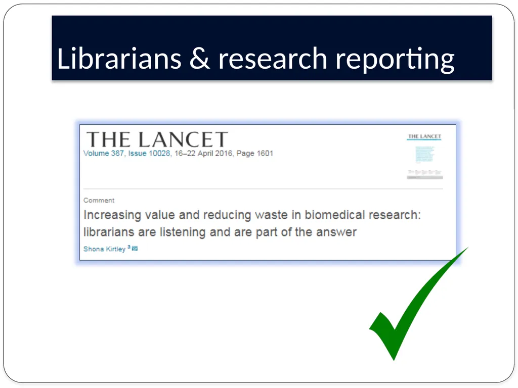 Guidelines for research reporting Finding the - slide 9 of 17