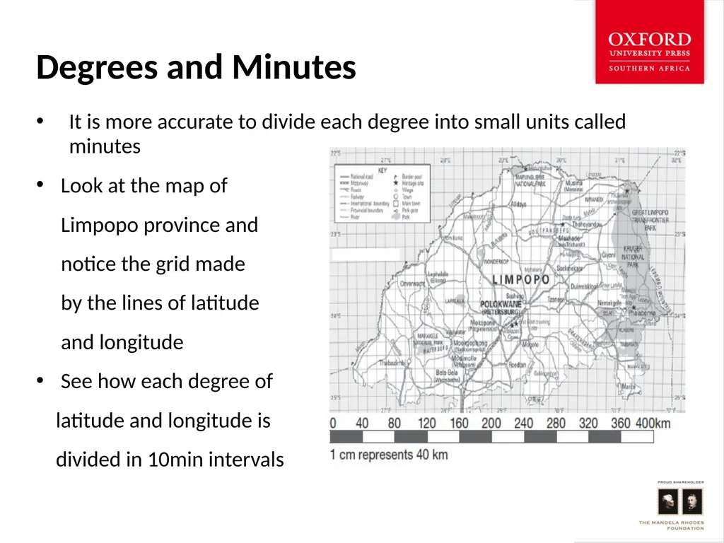 Map work Skills Latitude, Longitude, Degrees and - slide 11 of 14