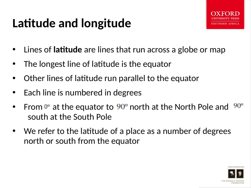 Map work Skills Latitude, Longitude, Degrees and - slide 5 of 14