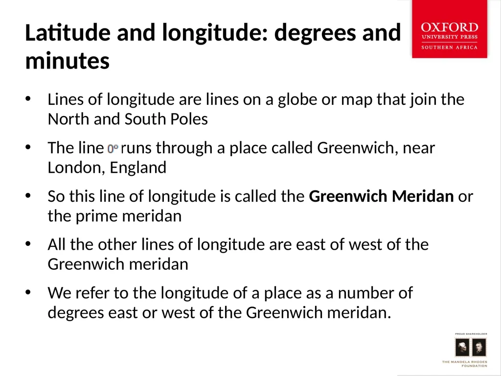Map work Skills Latitude, Longitude, Degrees and - slide 6 of 14