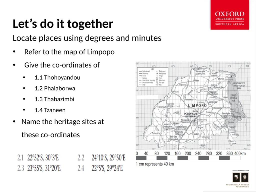 Map work Skills Latitude, Longitude, Degrees and - slide 13 of 14