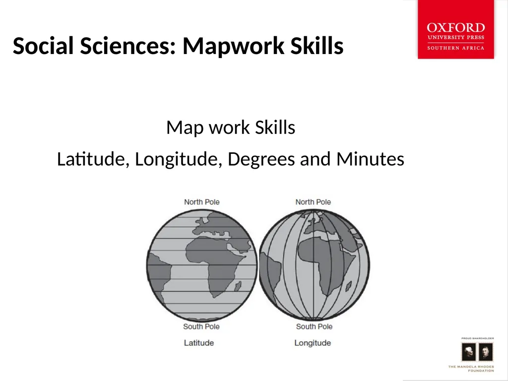 Map work Skills Latitude, Longitude, Degrees and - slide 1 of 14