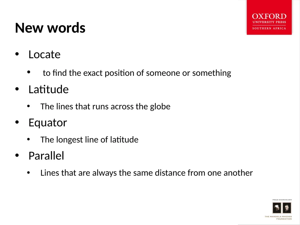 Map work Skills Latitude, Longitude, Degrees and - slide 3 of 14