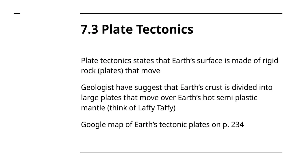 Plate Tectonics Chapter 7 page 214 Earth’s crust - slide 11 of 17