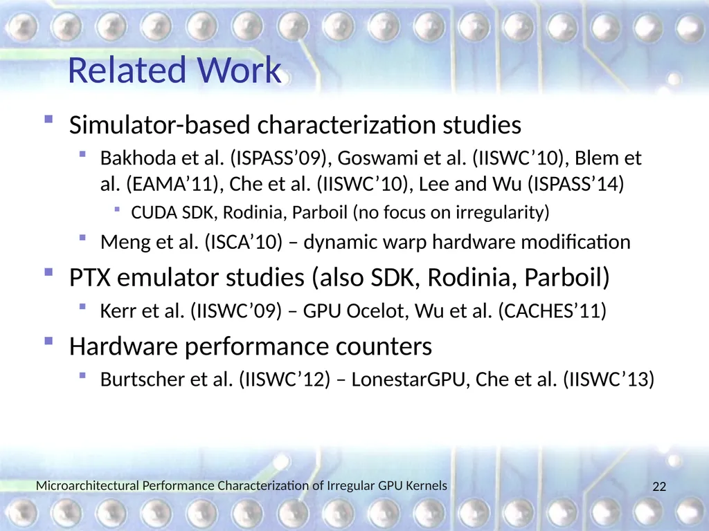 Microarchitectural Performance Characterization of - slide 22 of 26