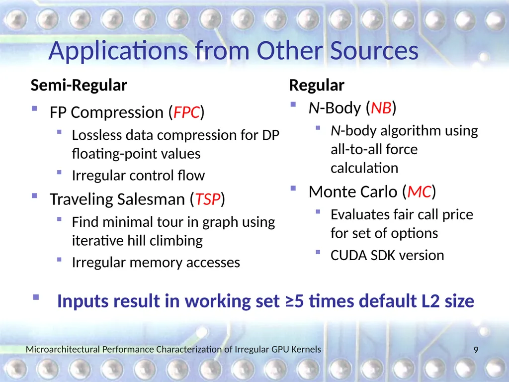 Microarchitectural Performance Characterization of - slide 9 of 26