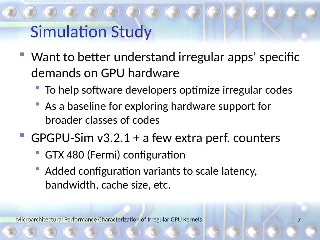 Microarchitectural Performance Characterization of - slide 7 of 26