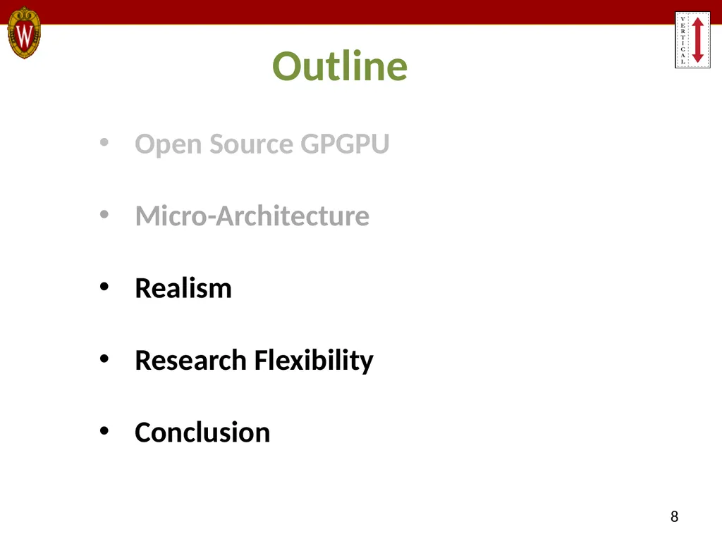 MIAOW: An Open Source RTL Implementation of a - slide 8 of 20