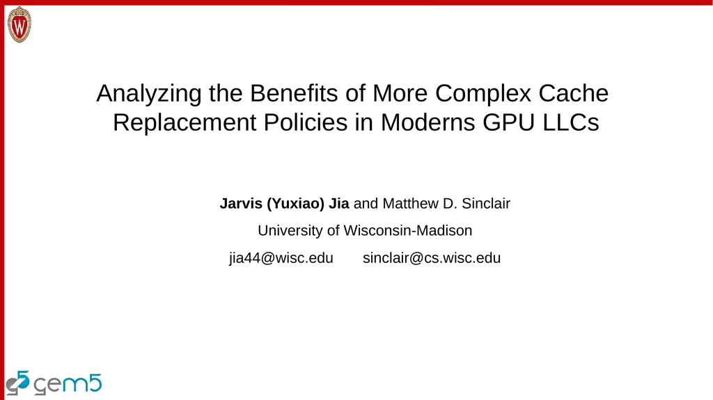 Analyzing the Benefits of More Complex Cache - slide 1 of 24