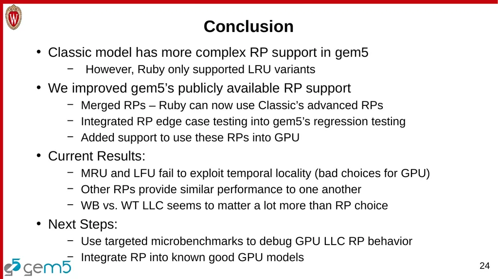 Analyzing the Benefits of More Complex Cache - slide 24 of 24