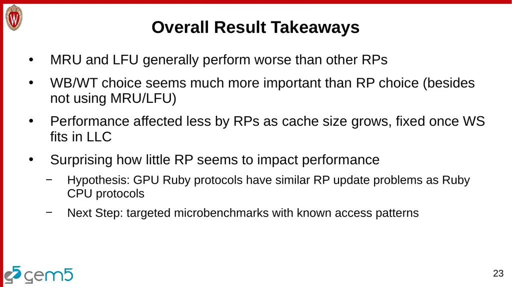 Analyzing the Benefits of More Complex Cache - slide 23 of 24