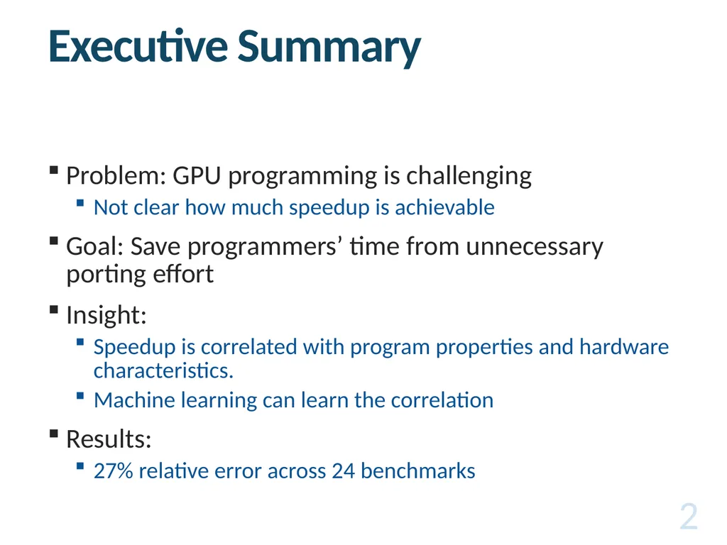 Cross-Architecture Performance Prediction (XAPP): - slide 2 of 19
