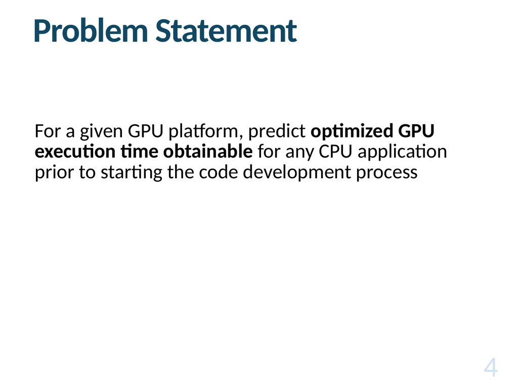 Cross-Architecture Performance Prediction (XAPP): - slide 4 of 19