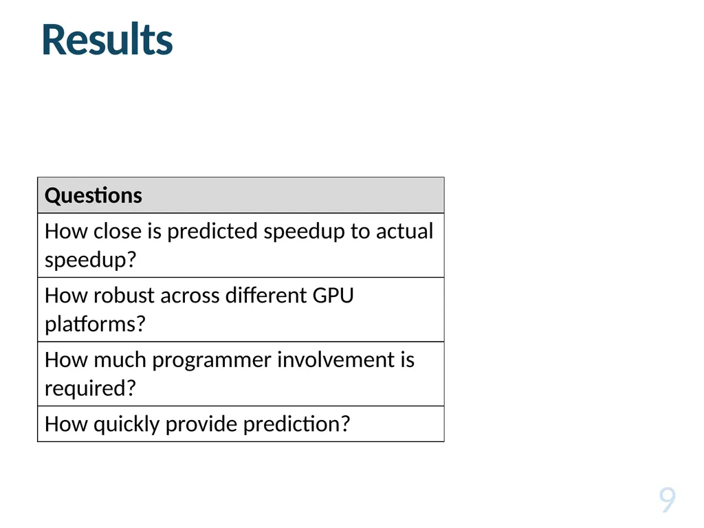 Cross-Architecture Performance Prediction (XAPP): - slide 9 of 19