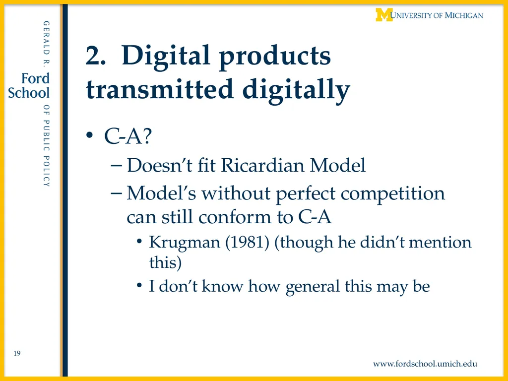 Comparative Advantage and Digital Trade Alan V. - slide 19 of 35