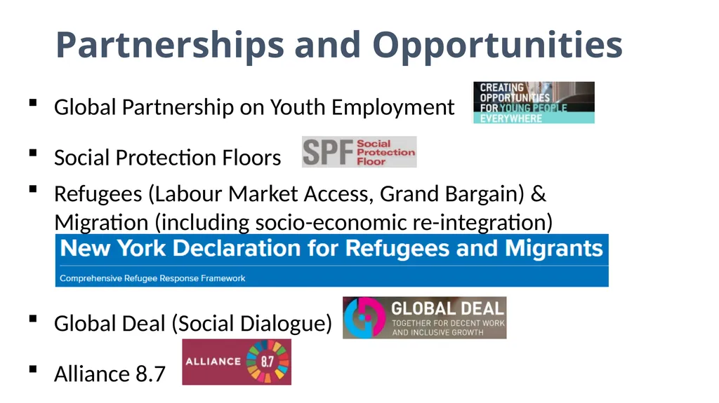 Achieving Decent Work Strategic directions of the - slide 13 of 15