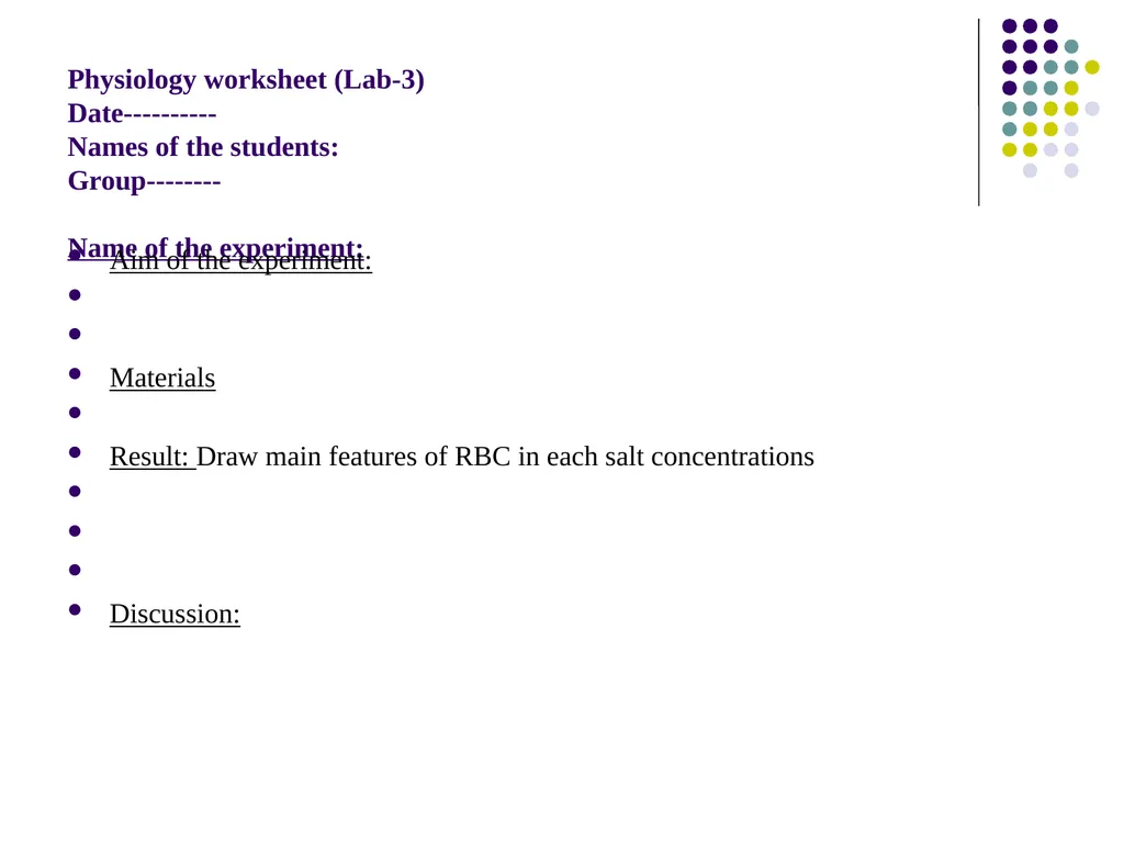 Osmotic Fragility Test Physiology Lab-3 Practical - slide 22 of 22