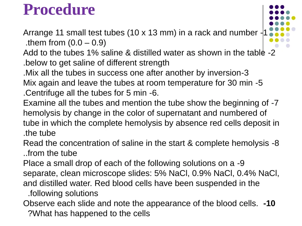 Osmotic Fragility Test Physiology Lab-3 Practical - slide 15 of 22