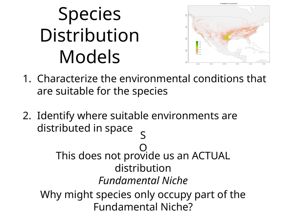 Species Distribution Models Characterize the
