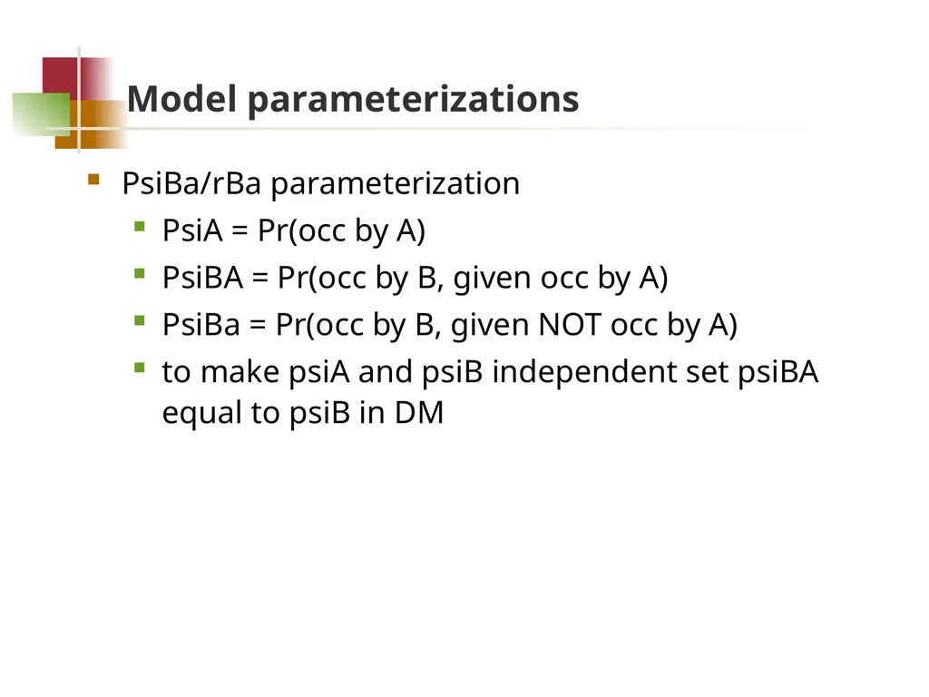 Species interaction models Goal Determine whether - slide 14 of 26