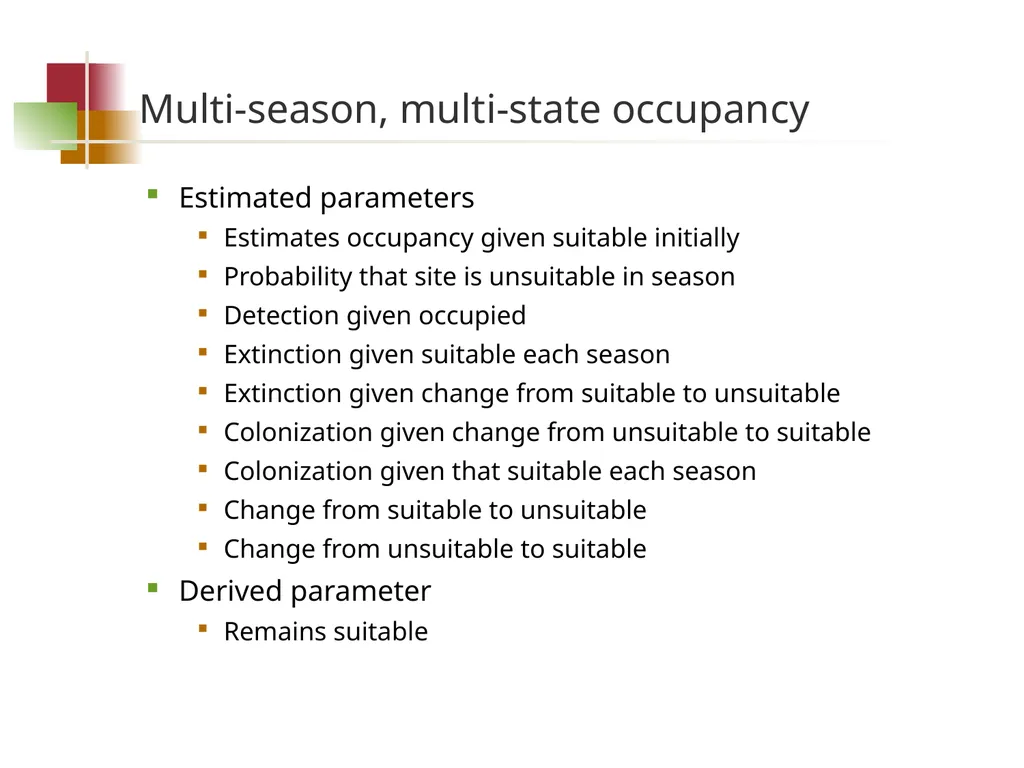 Species interaction models Goal Determine whether - slide 25 of 26