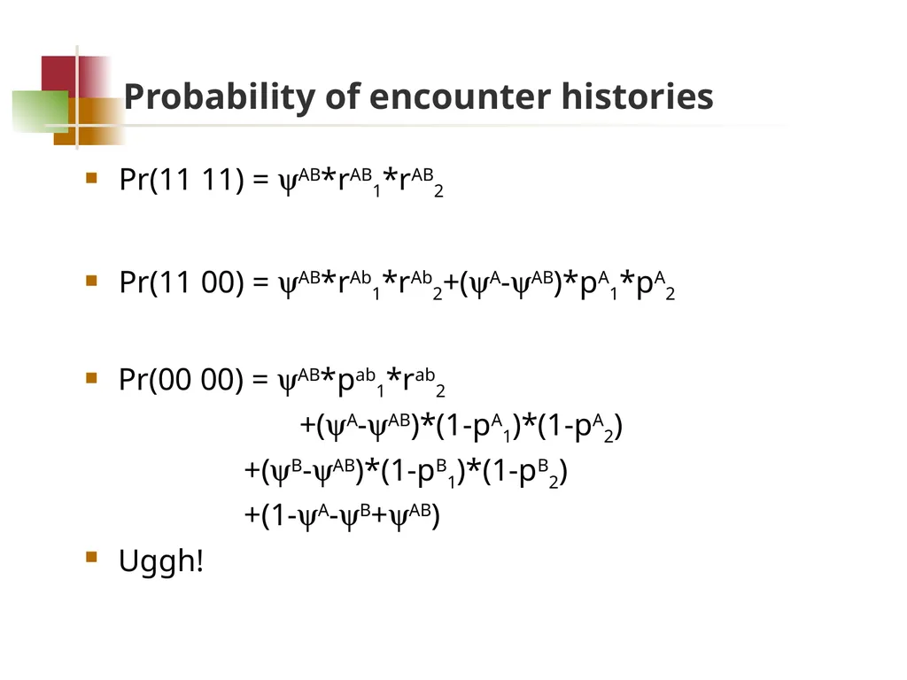 Species interaction models Goal Determine whether - slide 10 of 26
