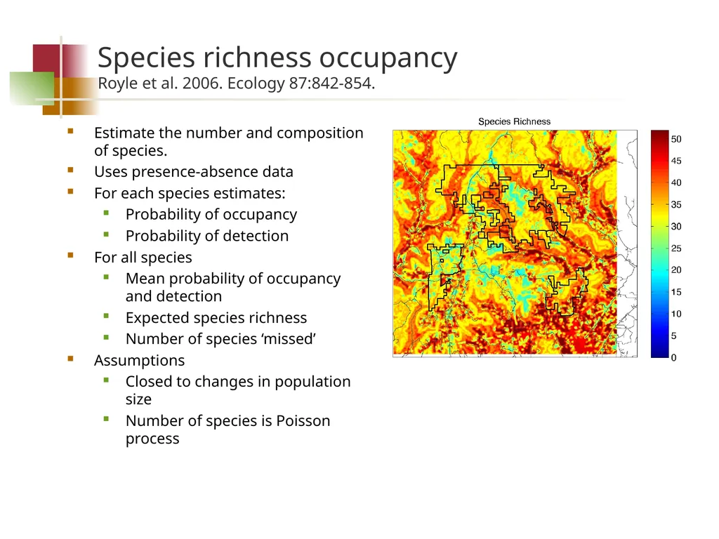Species interaction models Goal Determine whether - slide 23 of 26