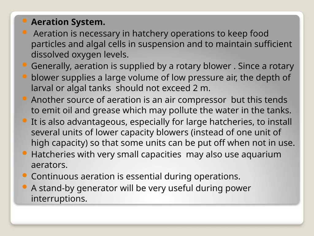 Fish hatchery Presented by K.sridhar Hatchery - slide 20 of 35