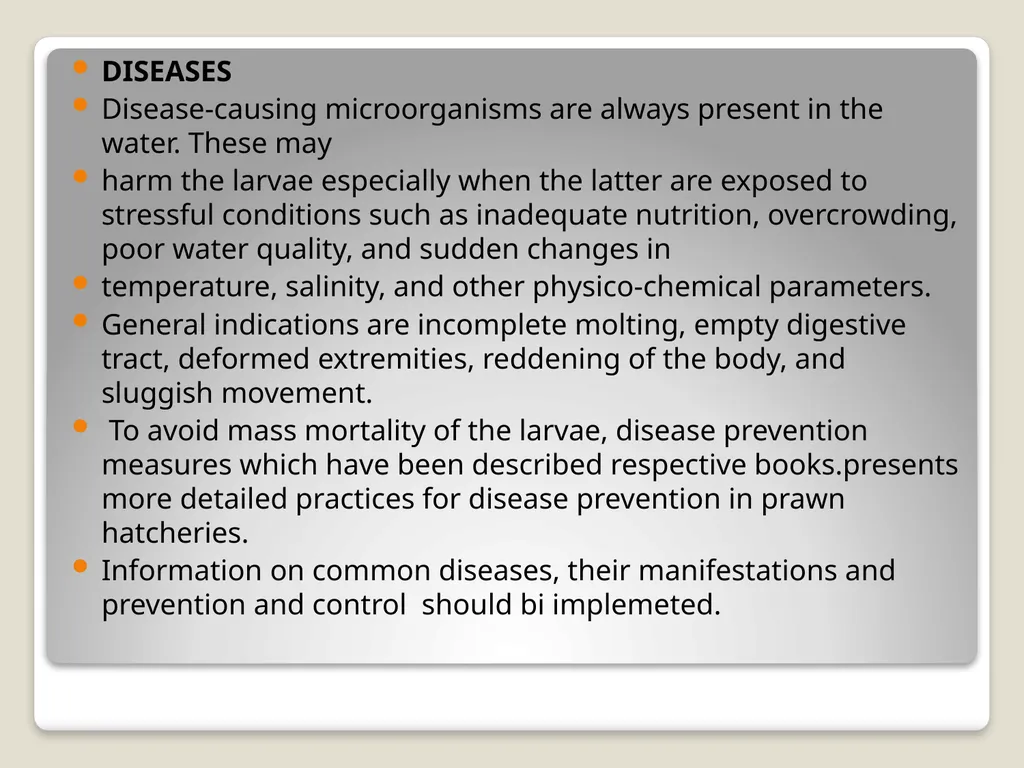 Fish hatchery Presented by K.sridhar Hatchery - slide 34 of 35