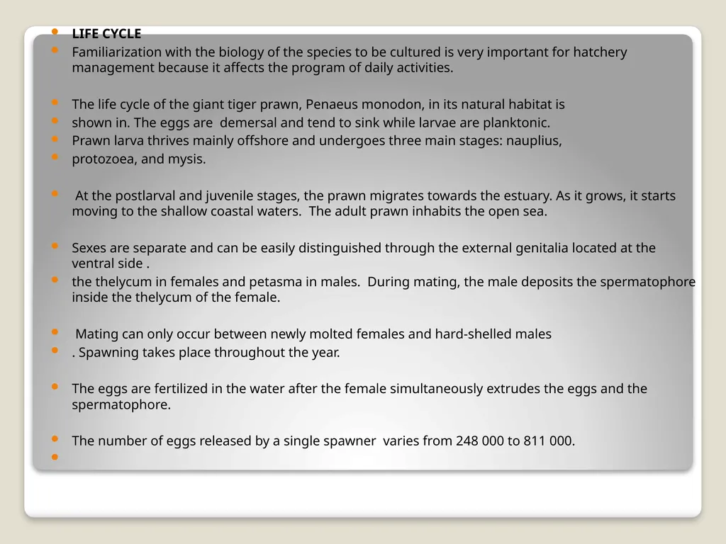 Fish hatchery Presented by K.sridhar Hatchery - slide 7 of 35