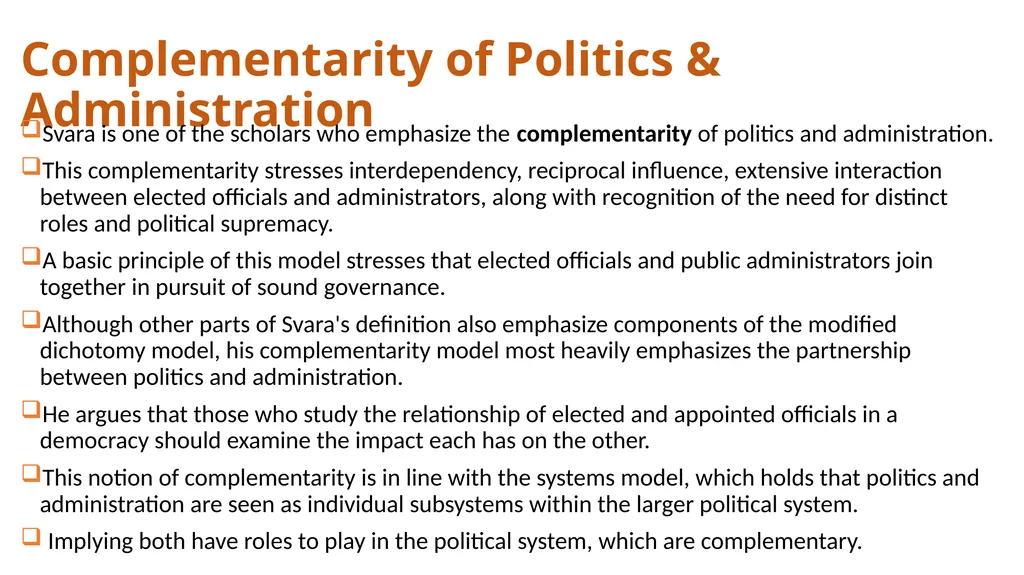 Politics-Administration Dichotomy Scope and Nature - slide 17 of 17