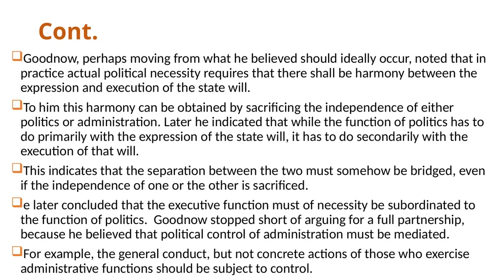 Politics-Administration Dichotomy Scope and Nature - slide 16 of 17