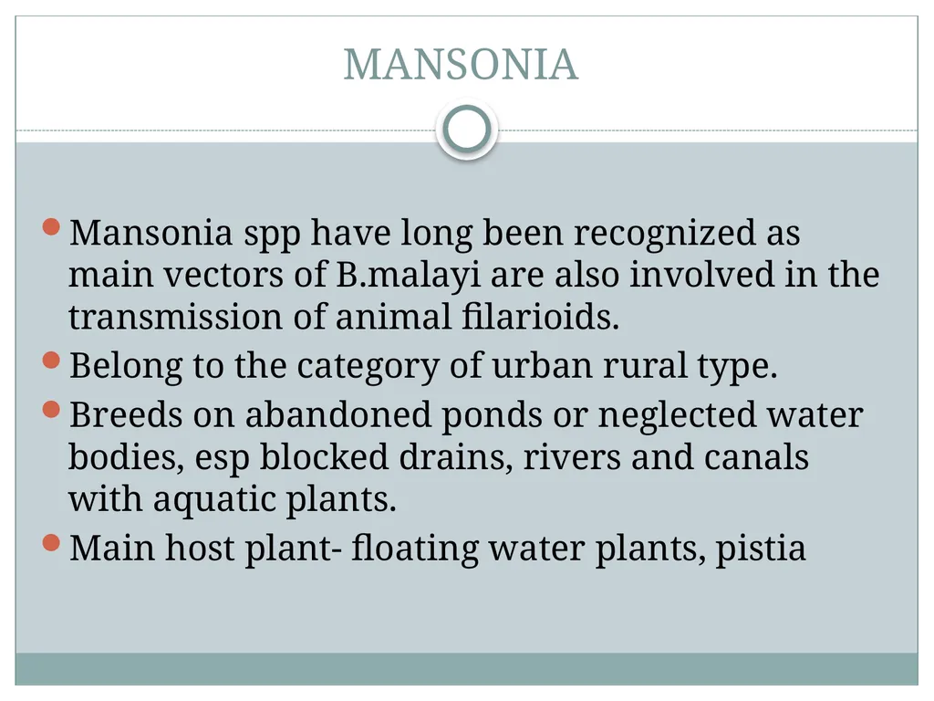 PRAMOD KUMAR MEHTA M.sc.(PHE) BIOLOGY OF MANSONIA - slide 19 of 19