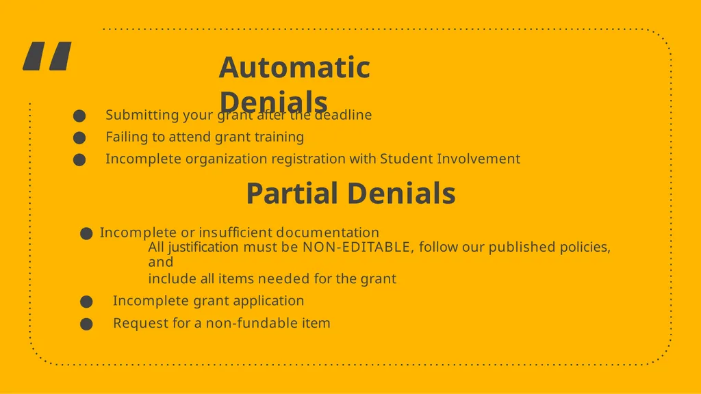 Student Appropriations Committee (SAC) Training - slide 30 of 43