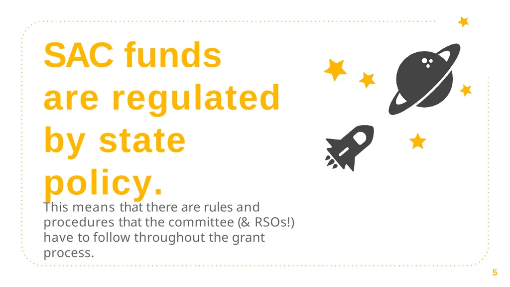 Student Appropriations Committee (SAC) Training - slide 5 of 43