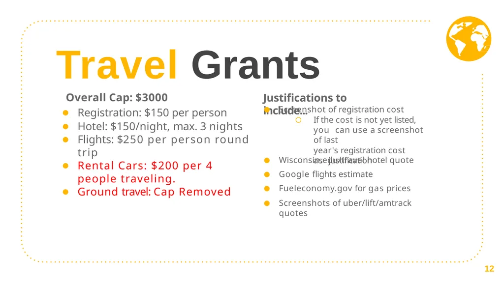 Student Appropriations Committee (SAC) Training - slide 12 of 43