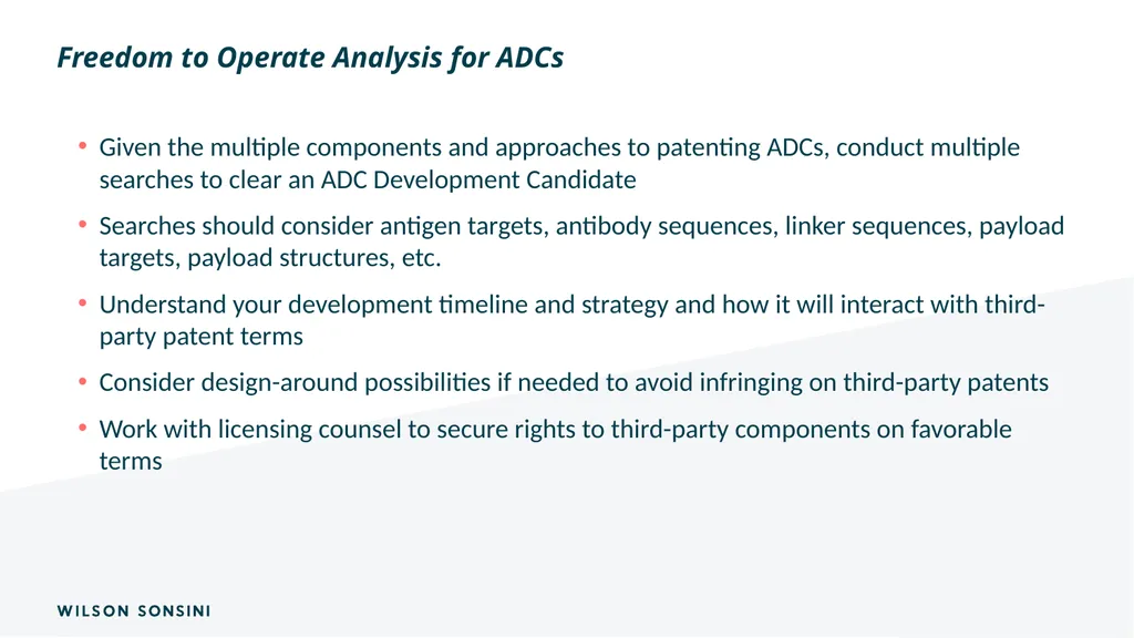The IP ABCs of ADCs Deborah Smith, PhD., J.D. and - slide 41 of 44