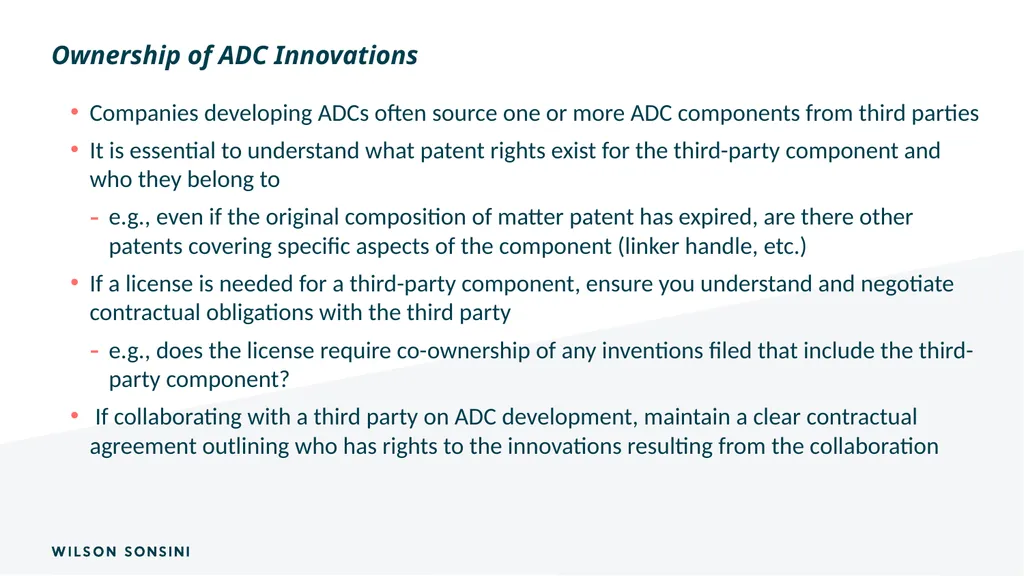 The IP ABCs of ADCs Deborah Smith, PhD., J.D. and - slide 39 of 44