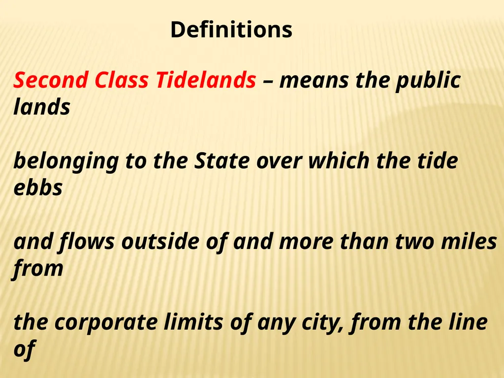 Tidelands, Shorelands & Riparian Boundaries From - slide 10 of 54