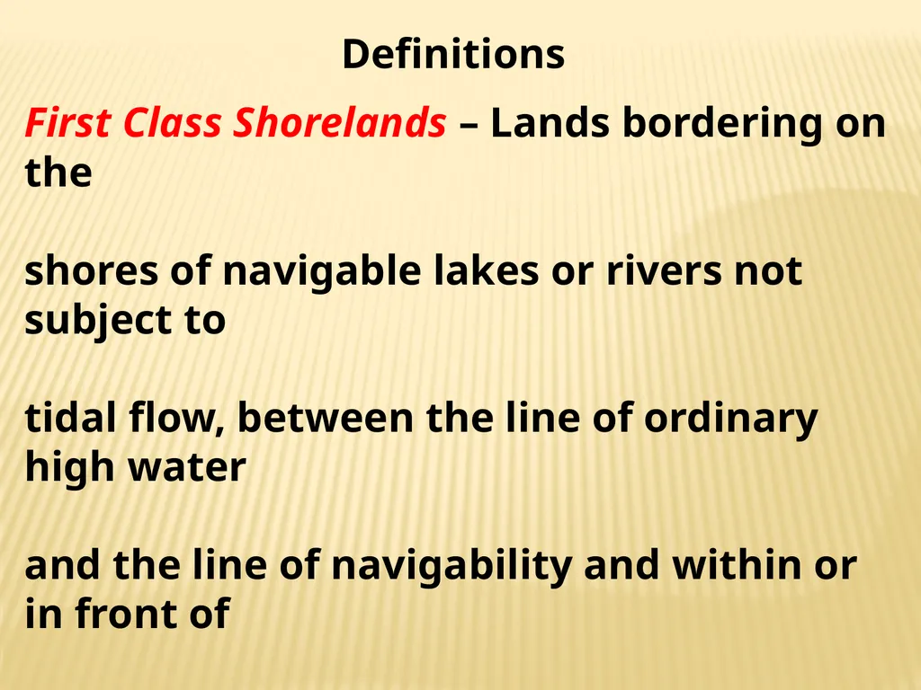 Tidelands, Shorelands & Riparian Boundaries From - slide 11 of 54