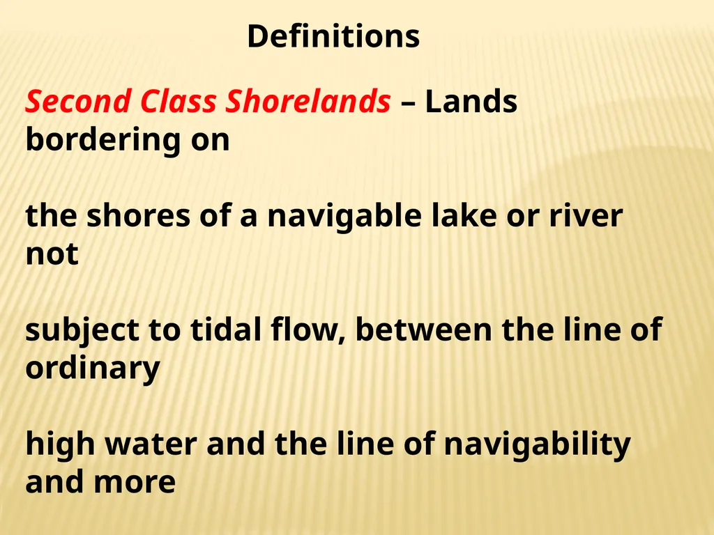 Tidelands, Shorelands & Riparian Boundaries From - slide 12 of 54
