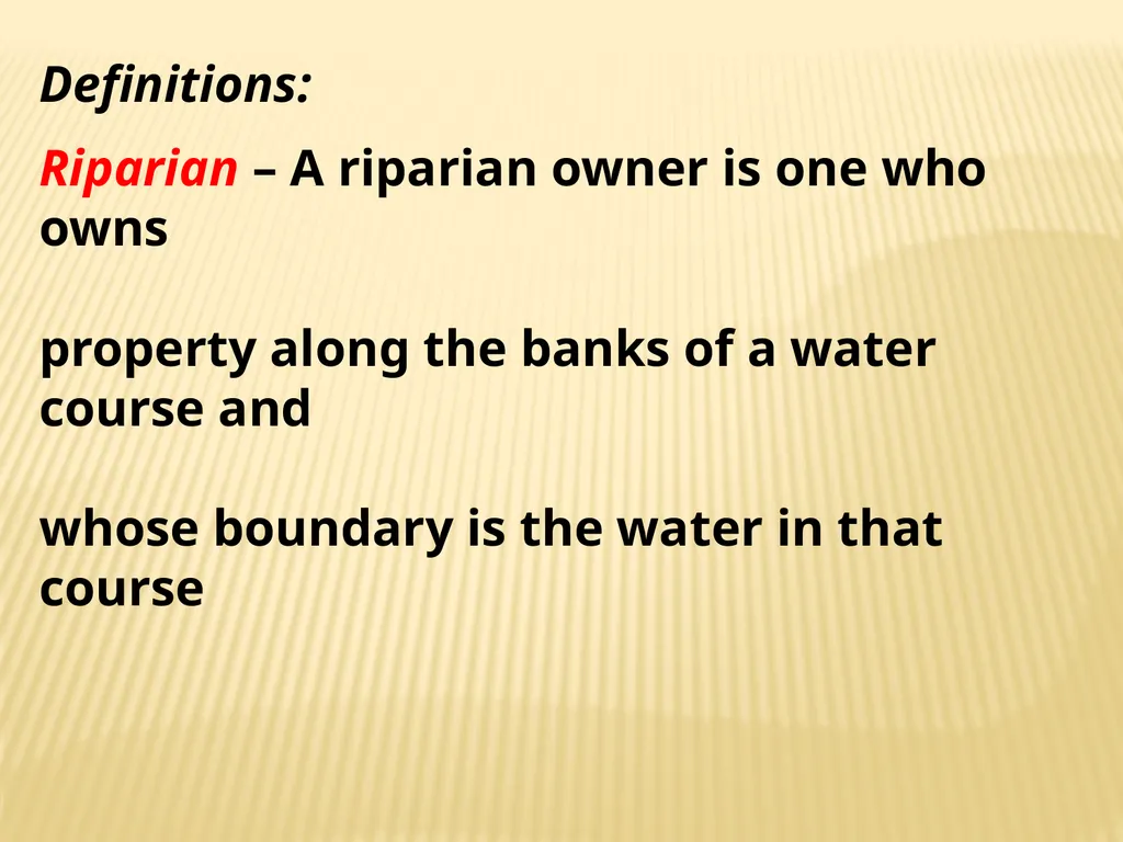 Tidelands, Shorelands & Riparian Boundaries From - slide 42 of 54