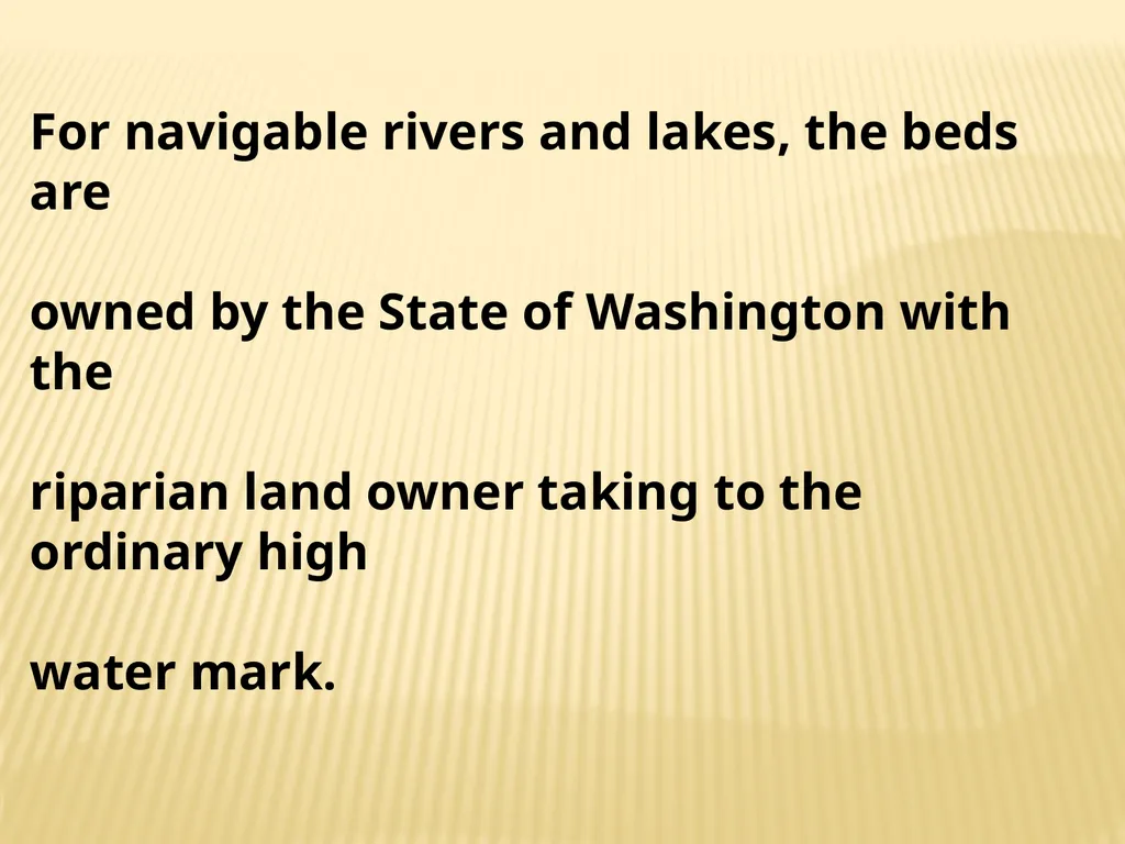 Tidelands, Shorelands & Riparian Boundaries From - slide 29 of 54
